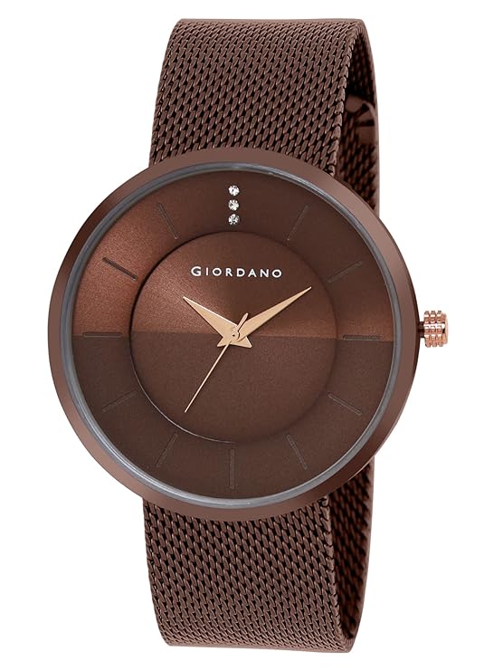 Giordano Analog Watch for Men & Boys Trendy and Slim Fit with Metal Strap Suitable for Casual & Formal Occasion | Men's Analogue Wrist Watches | GD-1166-33